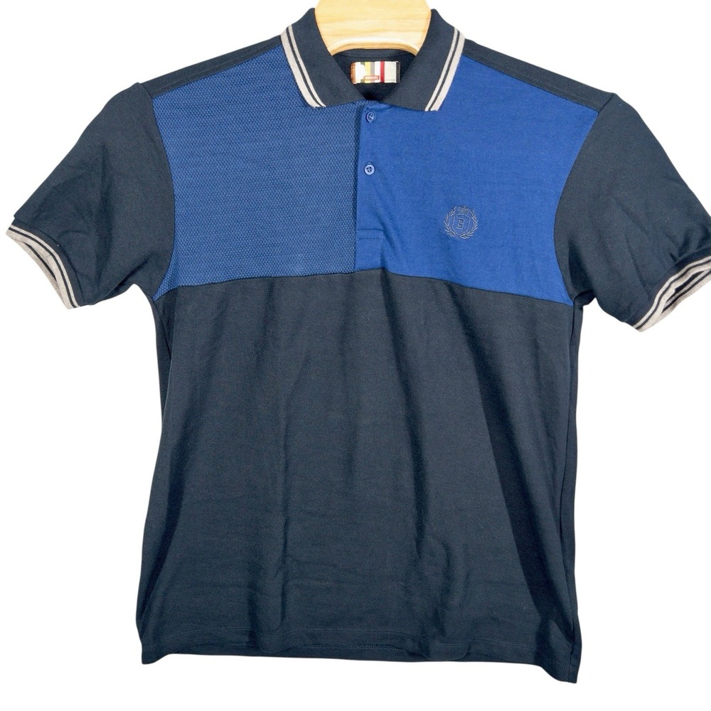 Bench Polo Shirt‎ Mens XL Black And Blue Office Business Casual Preppy